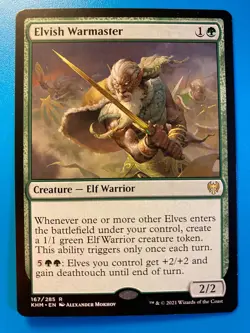 MTG 1x Elvish Warmaster # 167 Kaldheim Modern Magic the Gathering Card x1 NM - Image 1