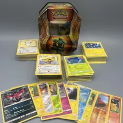Pokemon 1995-2021 Card Lot With Collectors Tin - 250+ Cards Mixed Holo Rare WOTC - Image 1