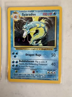 Vintage Pokemon Card Lot - Rare Holo Base Set 2 Ninetales Gyarados LP - Image 2