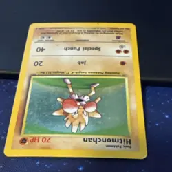 Hitmonchan Holo 7/102 Holo Rare Base Set Pokemon Card MP - Image 5