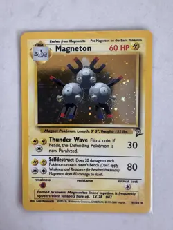 Vintage Pokemon Card Lot - Rare Holo Base Set 2 Zapdos Magneton LP - Image 2