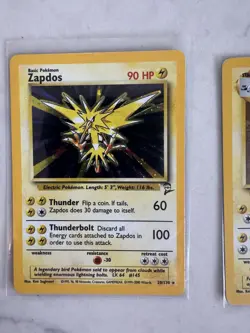 Vintage Pokemon Card Lot - Rare Holo Base Set 2 Zapdos Magneton LP - Image 3