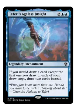 1x MTG Teferi's Ageless Insight - Murders at Karlov Manor Rare! NM Mint! - Image 1