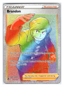 Pokemon TCG - Brandon (Secret) - SWSH12: Silver Tempest 203/195 Secret Rare Holo - Image 1