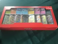 Pokemon Prismatic Evolutions Costco Mini Tins 8 Pack - Image 1
