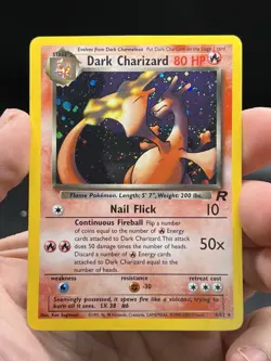 Pokemon Dark Charizard 4/82 Holo Rare Team Rocket English WOTC SWIRL ALTERED - Image 3