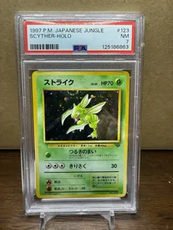 Scyther Pokemon Jungle Holo (Japanese) PSA 7 - Image 1