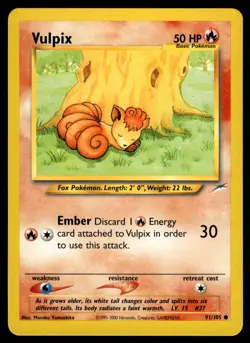 2002 NEO - DESTINY VULPIX BASIC/COMMON #91 - Image 1