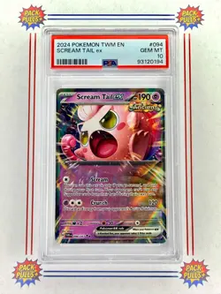 Scream Tail ex Twilight Masquerade Pokemon TCG 094/167 PSA 10 Gem Mint - Image 1