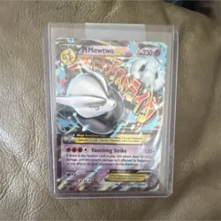 Pokemon TCG M Mewtwo EX 63/162 Breakthrough Ultra Rare Mega Holo Vanishing Stri. - Image 1