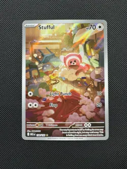 Pokemon TCG Stufful 154/132 ME01: Mega Evolution Illustration Rare Near Mint - Image 1