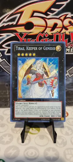 Yu-Gi-Oh! Tiras, Keeper of Genesis GENF-EN044 1st Edition Secret Rare Near Mint - Image 1