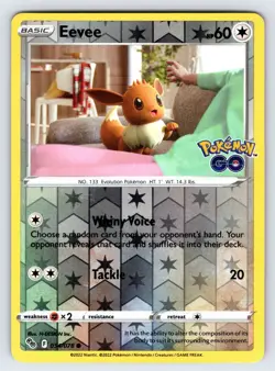 Eevee 054/078 2022 Pokemon GO Pokemon Card TCG Reverse Holo Common - Nm - Image 1