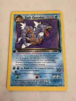 Pokemon Dark Gyarados 25/82 1st Edition Non Holo Card - Team Rocket LP - Image 1