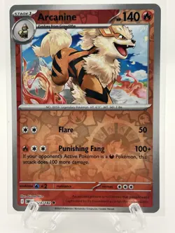 Arcanine 028/182 Sv10: Destined Rivals Reverse Holo Pokemon TCG Card - Image 1