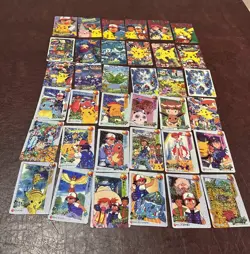 Rare Pokemon Vintage Pocket Monsters Vending HOLO Prism Sticker (36 Cards) - Image 1
