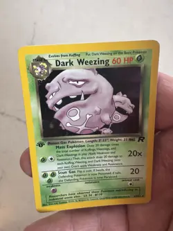 1st Edition Holo Rare Team Rocket Dark Weezing Card 14/82 LP Very Nice Vintage - Image 5