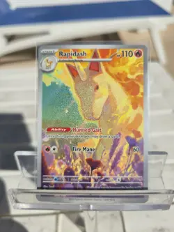 Pokemon TCG Sv10: Destined Rivals Rapidash Holo Card 189/182 Near Mint Condition - Image 1