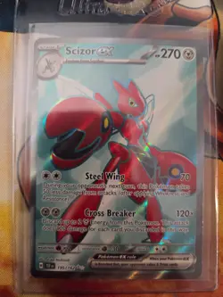Scizor ex 195/162 Temporal Forces (TEF) NM Full Art Pokemon Card - Image 1