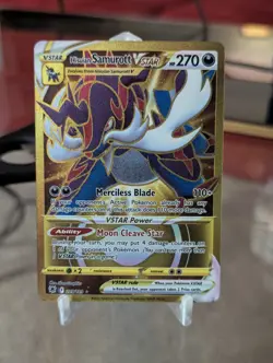 Pokemon TCG Hisuian Samurott VSTAR Gold Secret Rare Card 209/189 Astral Radiance - Image 1