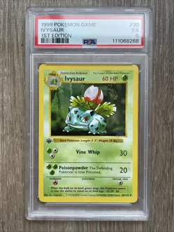 Ivysaur 1st EDITION Shadowless Base Set 30/102 Pokemon 1999 - PSA 5 EX - Image 1