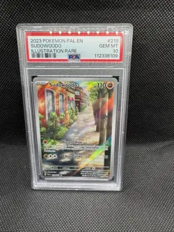 2023 POKEMON PAL EN-PALDEA EVOLVED ILLUSTRATION RARE #219 SUDOWOODO PSA 10 - Image 1