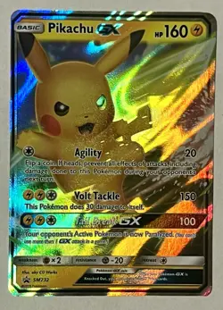 Pikachu GX SM232 Sun & Moon Black Star Promo Holo Rare Pokemon Card TCG NM - Image 1