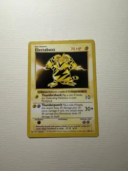Pokemon TCG Electabuzz Rare Base Set Shadowless 20/102 HP - Image 1