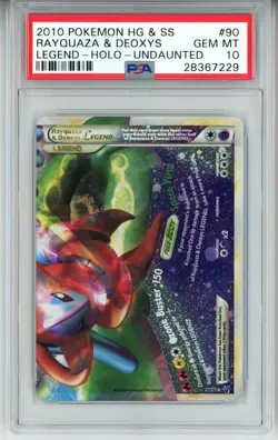 POKEMON UNDAUNTED RAYQUAZA & DEOXYS LEGEND BOTTOM #90 PSA 10 GEM MINT #28367229 - Image 1