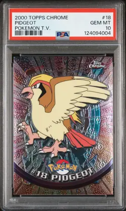 2000 TOPPS CHROME POKEMON T.V. #18 PIDGEOT PSA 10 - Image 1
