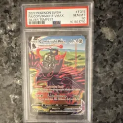 Pokemon TCG Corviknight VMAX TG19/TG30 Silver Tempest Ultra Rare Holo PSA 10 - Image 1