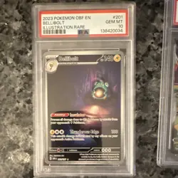 Pokemon TCG Bellibolt 201/197 SV03 Obsidian Flames Illustration Rare Holo PSA 10 - Image 1
