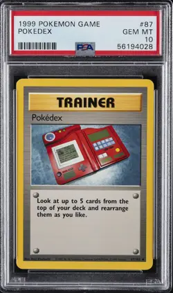 1999 POKEMON BASE SET UNLIMITED #87 POKEDEX PSA 10 - Image 1