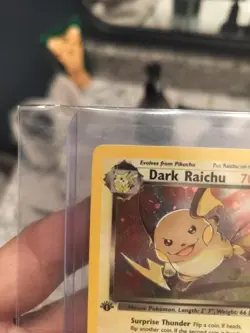 Pokemon Dark Raichu Holo TCG Card 83/82 1st Edition Secret Rare 2000 SWIRL - Image 4
