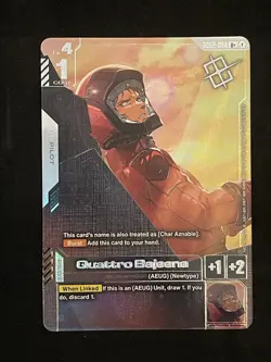 Gundam Quattro Bajeena GD02 - 098 Winners Promo Card Alt Art U+ - Image 1