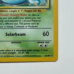 Venusaur 15/102 Base Set Holo - Unlimited Rare Card - Pokemon TCG - Image 4