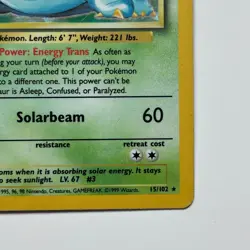 Venusaur 15/102 Base Set Holo - Unlimited Rare Card - Pokemon TCG - Image 5