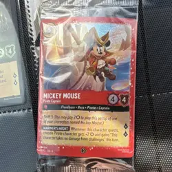 Disney Lorcana EN-6 Mickey Mouse Pirate Captain Floodborn Holo 18/P2 Card - Image 2
