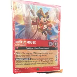 Disney Lorcana EN-6 Mickey Mouse Pirate Captain Floodborn Holo 18/P2 Card - Image 3