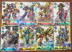 Digimon Card Game Full Set Of 8 Campaign Foil Promo Next Adventure Rate HTF - Image 1