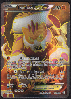 Landorus EX 144/149 Boundaries Crossed Full Art Pokemon Card NM - Image 1