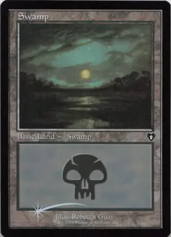 Swamp () (Retro Frame) - FOIL - L Commander Masters 444 - MTG - Image 1