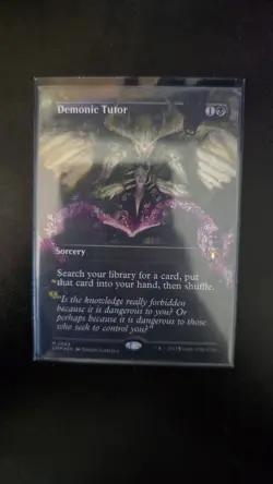 [MTG] Demonic Tutor (Borderless) Commander Masters Foil - Image 1