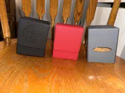 Small Lot Deck Boxes Red Black Gray Ultra Pro Deck Box - Image 1