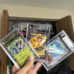 Beckett Graded 7.5 - 9.5 Lot Of 3 Pokemon Cards - Image 1