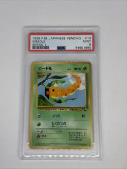 1998 Weedle #13 Japanese Vending Series 1 PSA 9 MINT Pokemon TCG - Image 1