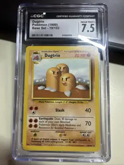 Dugtrio Pokemon 1999 Base Set 19/102 Rare Vintage Original - Image 1