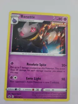 Pokemon TCG Banette Chilling Reign 063/198 Regular Rare Psychic - Image 1