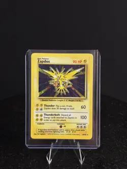 Pokemon Zapdos Base Set 16/102 Holo Rare 1999 WOTC - Image 1
