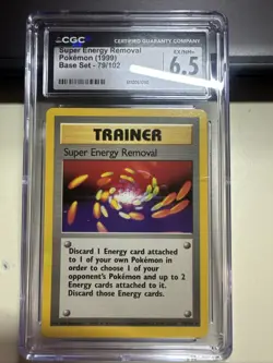 Super Energy Removal Pokemon 1999 Base Set 79/102 Original Rare Vintage - Image 1
